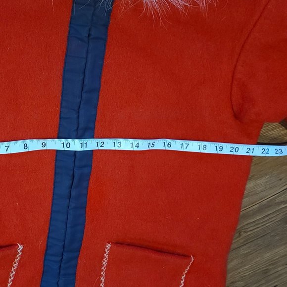 Vintage Canadian handmade wool parka, real fur hood and trim - Picture 9 of 9